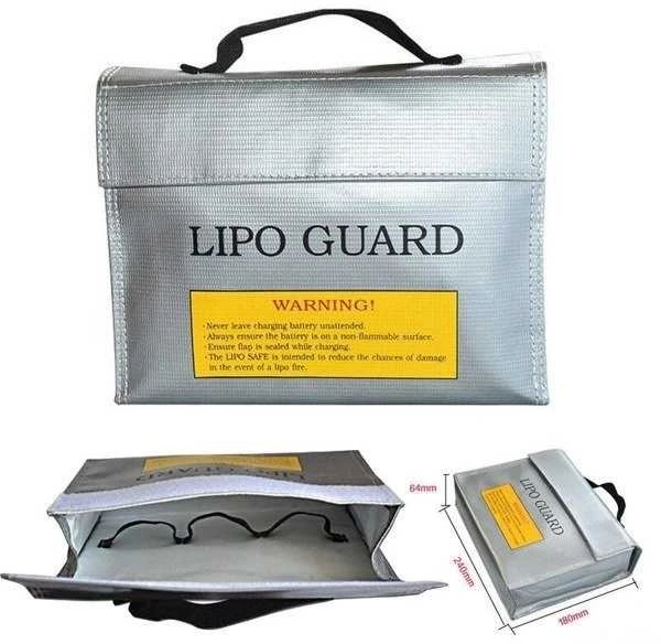 Oem LIPO-SAFE krepšys 180x240x65mm – saugus maišelis Lipo akumuliatoriams