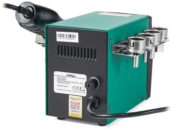 Litavimo stotelė Hotair Yihua 959D-II su ventiliatoriumi užpakalyje - 700W