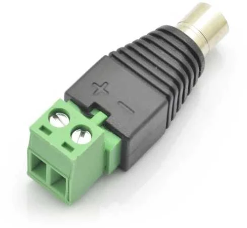 DC 5.5x2.1mm lizdas su gnybtais