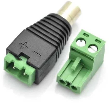 DC 5.5x2.1mm adapteris su atjungiama gnybtų jungtimi