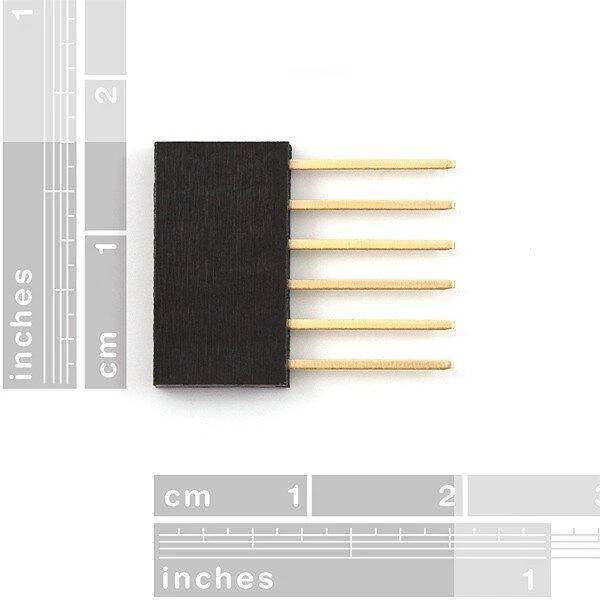 Karpomas lizdas 1x6 kontaktai - 2.54mm žingsnis
