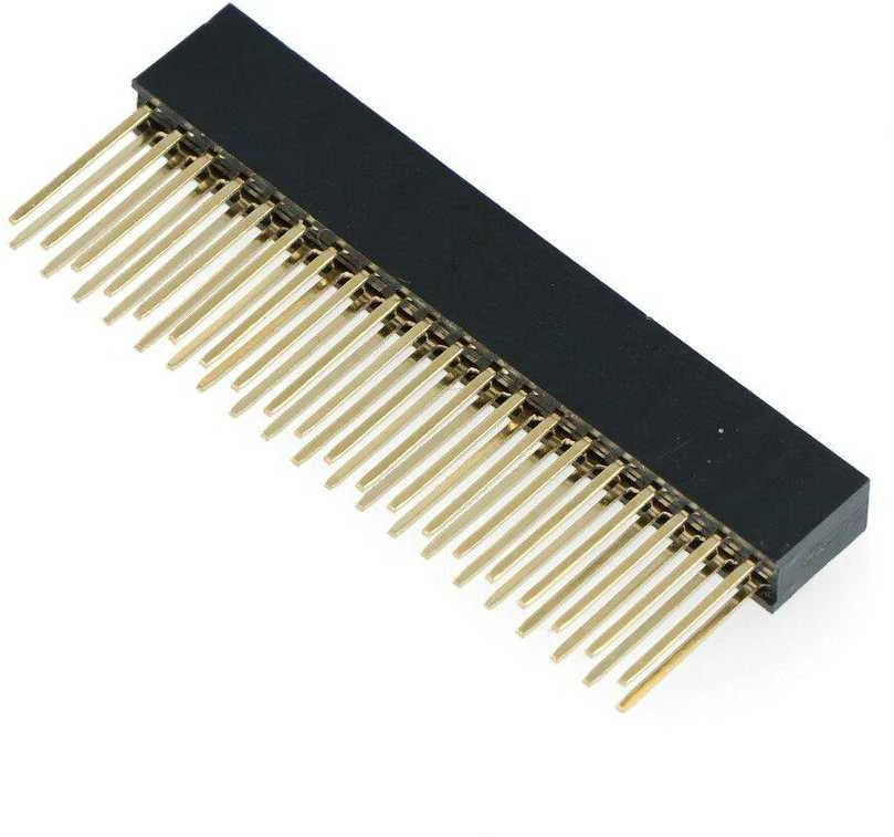 Dvieilių kontaktų jungtis 2x20 su 10mm ilgio kaiščiais