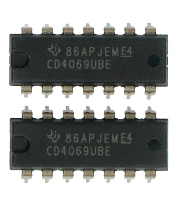 CD4069UBE mikroschemos, 2 vienetai
