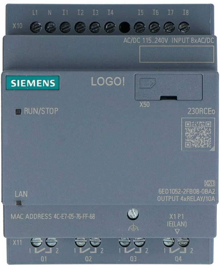 LOGOTIKAS! 230RCEo – skaitmeninis įvesties/išvesties modulis – Siemens 6ED1052-2FB08-0BA2