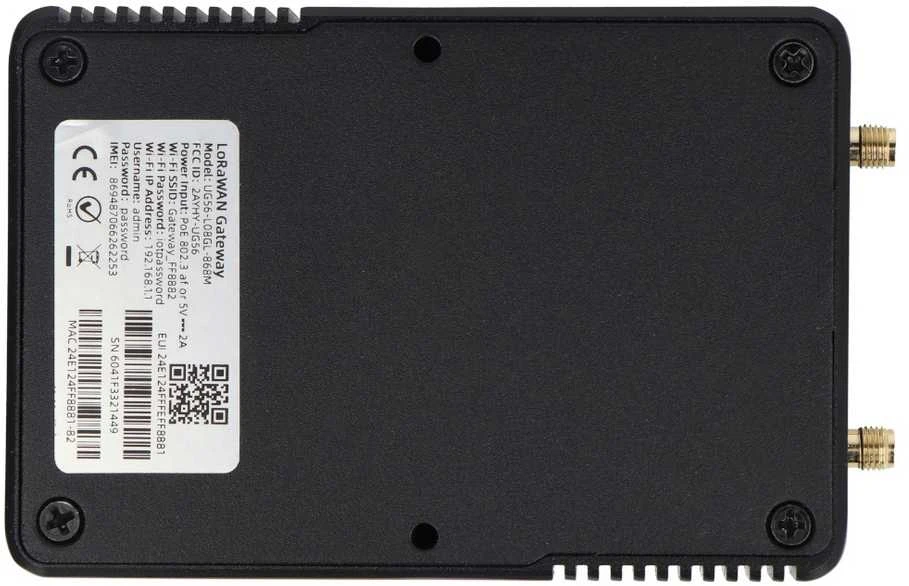 LoRaWAN WiFi / eterneto + LTE centrinis įrenginys - juodas - Milesight UG56-L08GL-868M