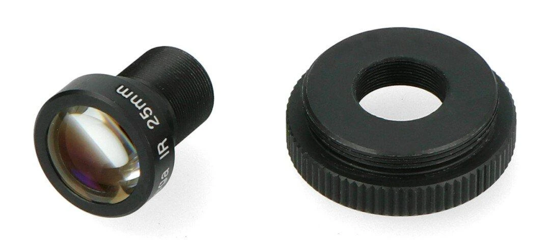 M12 objektyvas 25mm ir adapteris ArduCam