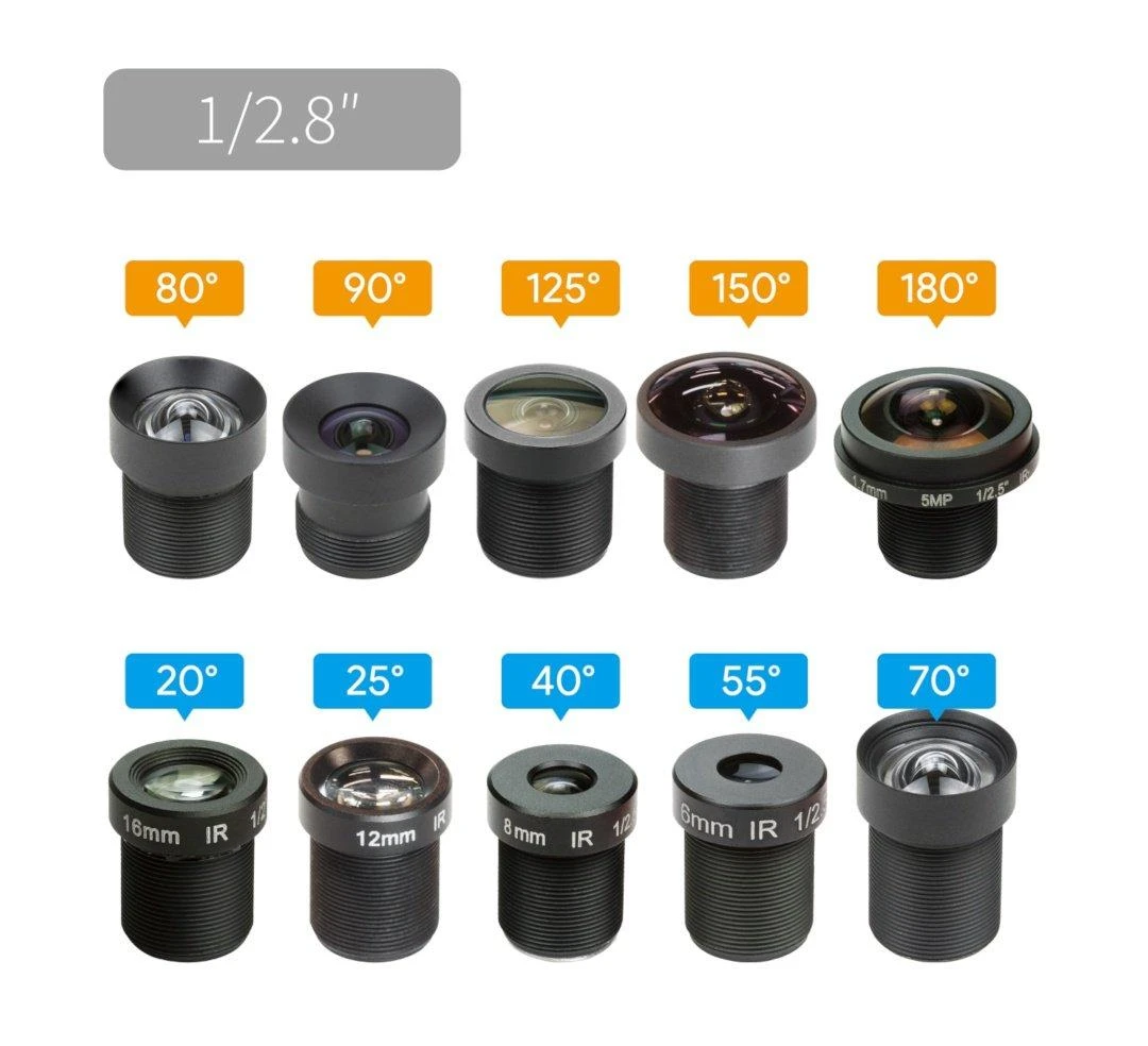 M12 objektyvų rinkinys Arducam USB kamerai - 10vnt - Arducam LK005