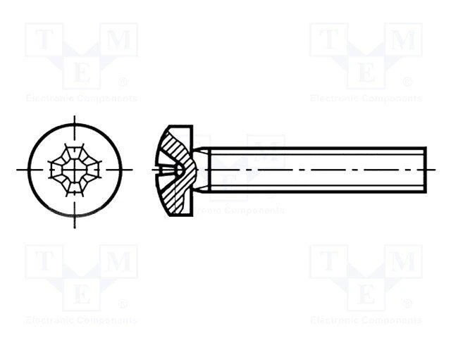 Grąžtas Kraftberg M2.5 PH Varžtai, ilgis: 20mm - 100 vnt