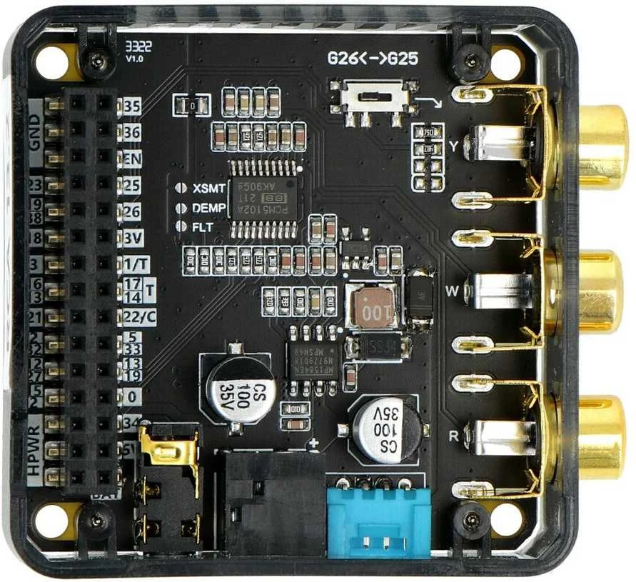 M5Stack RCA modulis sujungimų schema