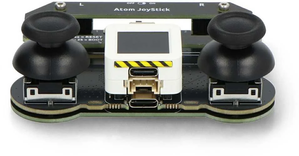 M5Atom JoyStick su AtomS3 moduliu ir dviem svirtelėmis