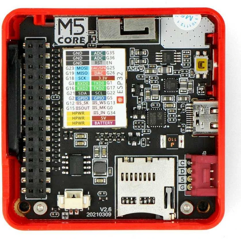 M5Stack Fire V2.6 vidinė plokštė su ESP32 procesoriumi