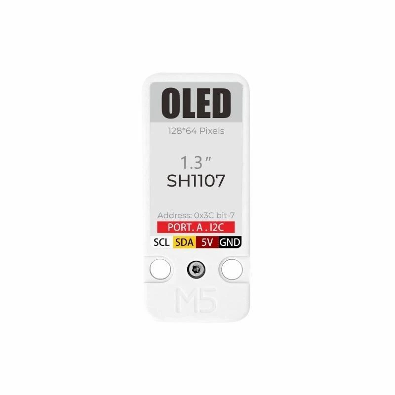 M5Stack įrenginio ekrano išplėtimo modulis 1.3 colių 128x64px OLED