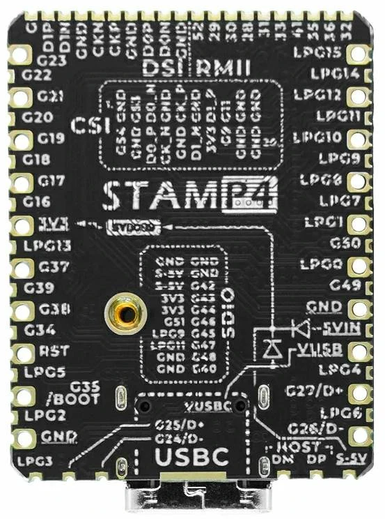 M5Stamp ESP32P4 – kūrimo modulis su ESP32-P4NRW32 – M5Stack S013