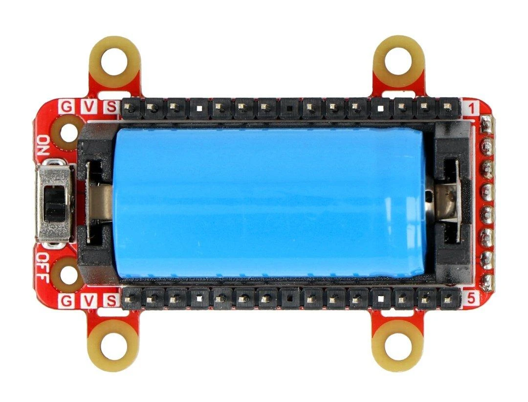 M5Stack servo valdiklis su mėlynu kondensatoriumi