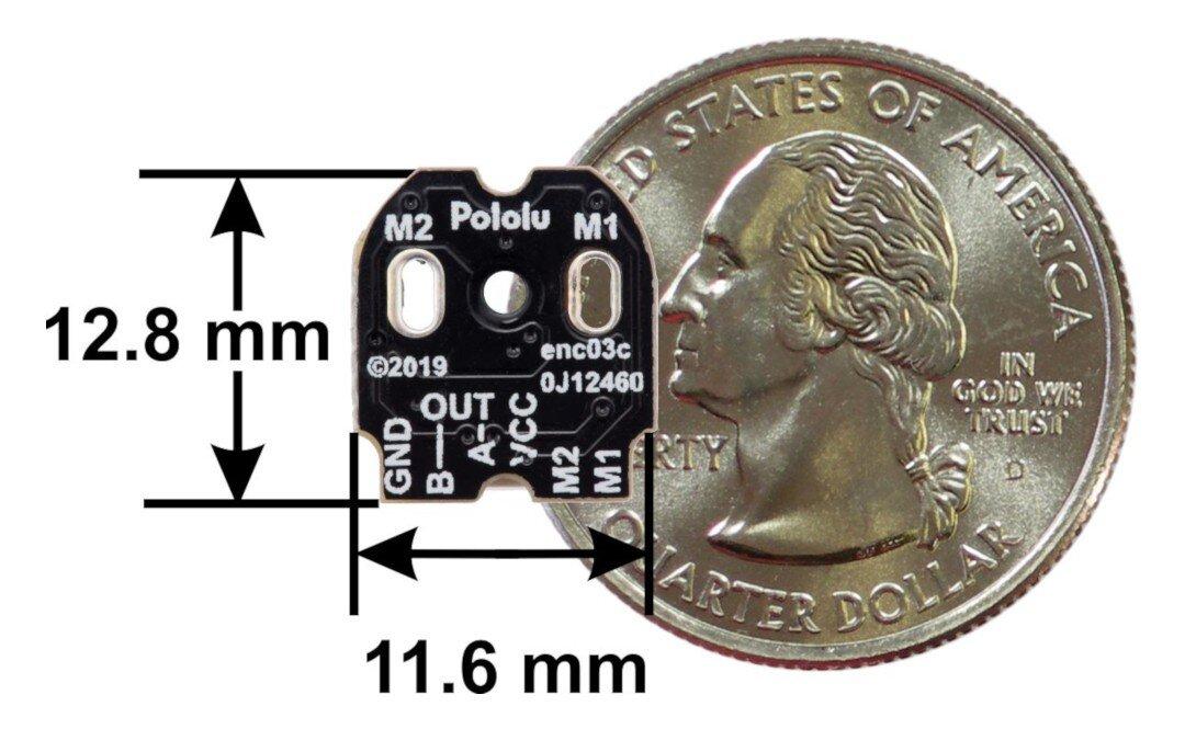 Magnetinių enkoderių rinkinys mikro varikliams, Top-Entry jungtis, 2.7–18V, x2, Pololu 4760