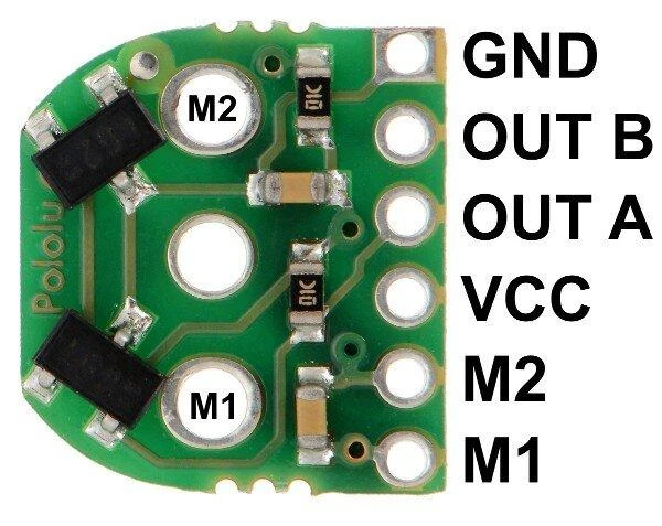 Magnetinių enkoderių rinkinys Pololu mikro varikliams (suderinami su HPCB) 2.7–18 V, x2, Pololu 3081