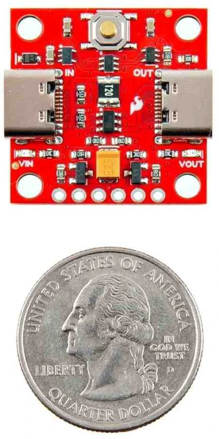 Maitinimo jungiklis su USB C tipo jungtimi iš SparkFun PRT-27081