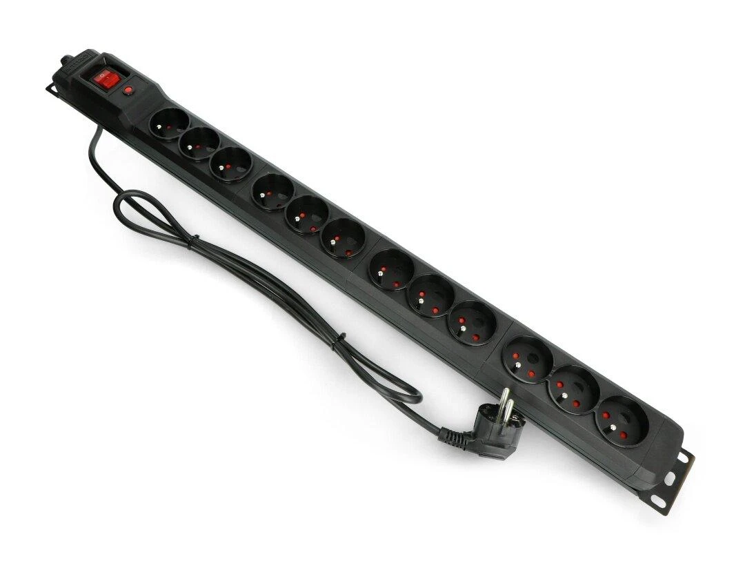 ARMAC M12/16/15/CZ Armac Surge Protection MULTI 12M/16A RACK 19 (12 lizdų) 1,5m juodas