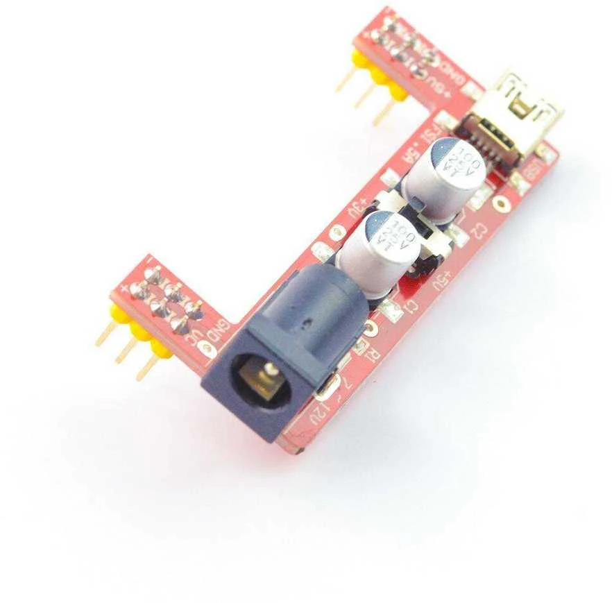 MB102 maitinimo modulis su DC ir USB jungtimis
