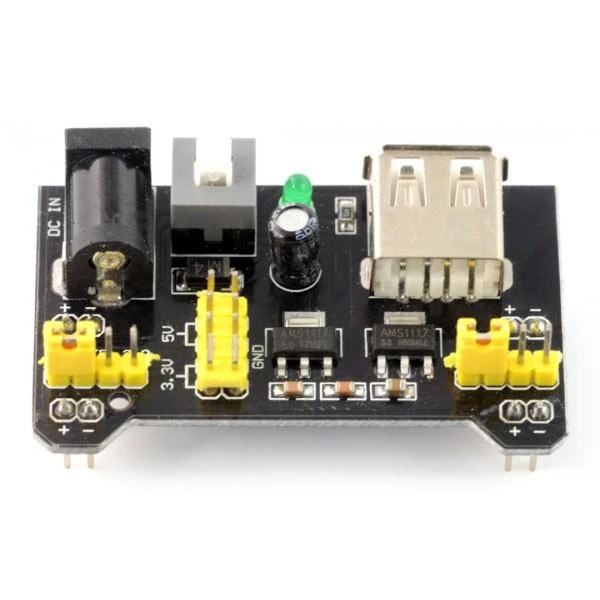 MB102 maitinimo modulis su USB jungtimi