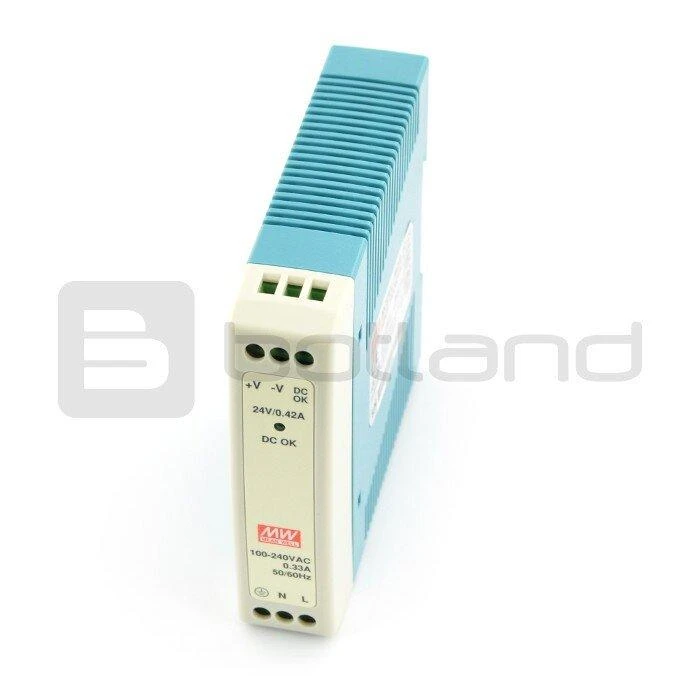 Mean Well MDR-20-24 maitinimo blokas su gnybtais