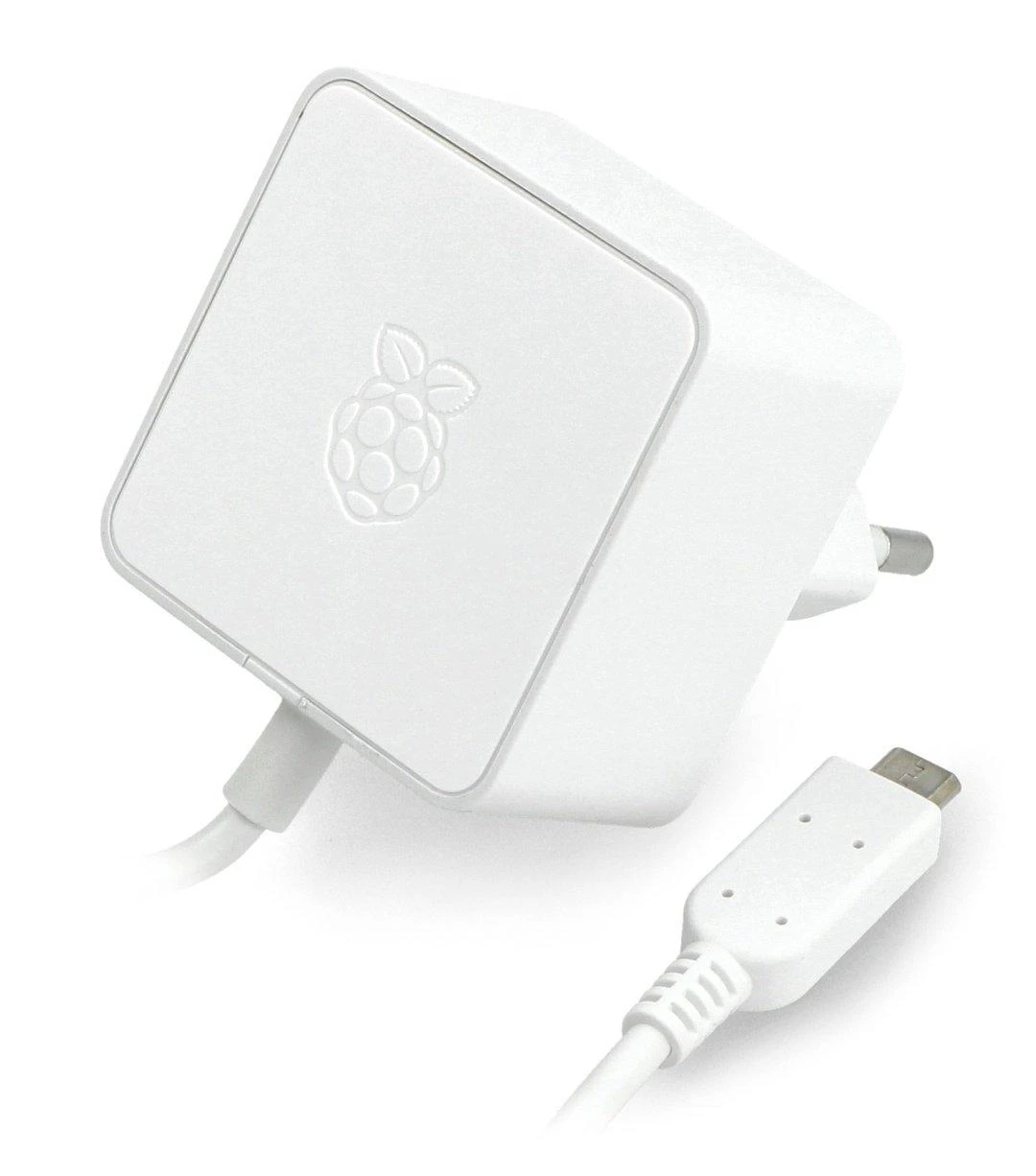 Baltas Raspberry Pi maitinimo šaltinis su microUSB jungtimi