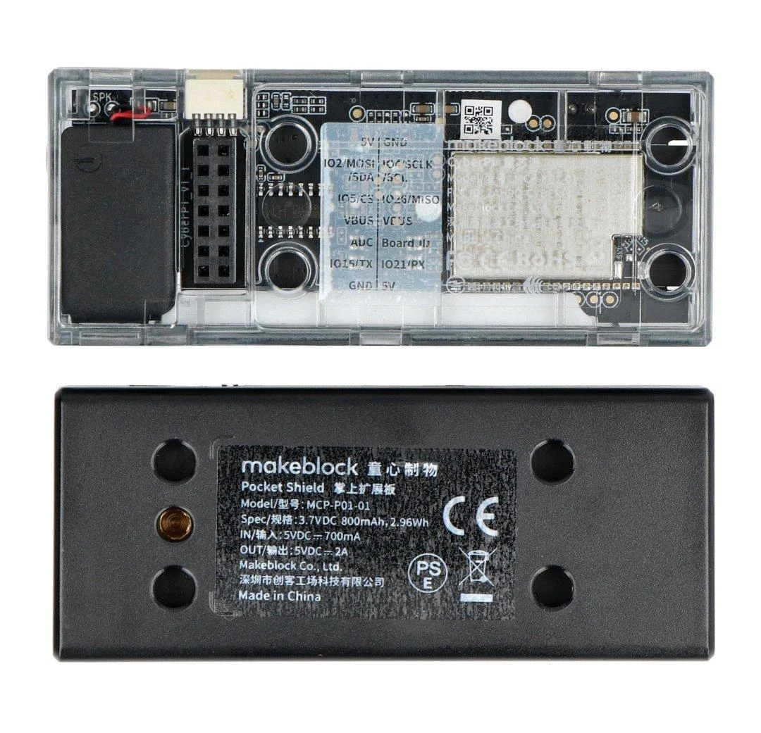 MakeBlock CyberPi Go Kit - rinkinys su mikrovaldikliu ir Pocket Shield