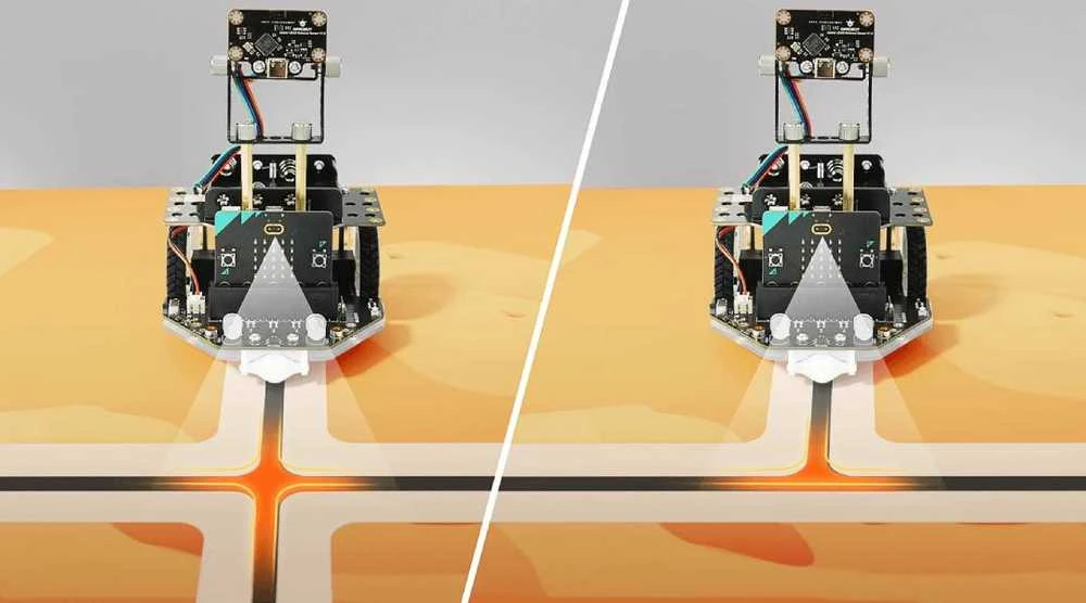 Maqueen Plus V3 – pažangus STEM edukacinis robotas su matriciniu lazeriniu navigacijos įrankiu, skirtas micro:bit – DFRobot MBT0050-AA