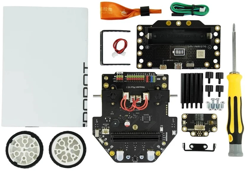 Maqueen Plus V3 – STEM edukacinis robotas, skirtas micro:bit platformai su lazeriniu jutikliu – DFRobot MBT0050-18650