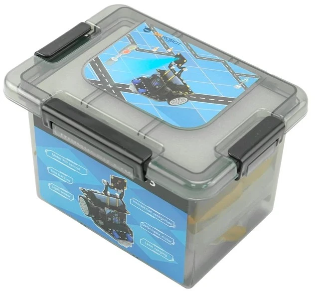 Maqueen Plus V3 – STEM edukacinis robotas, skirtas micro:bit platformai su lazeriniu jutikliu – DFRobot MBT0050-18650