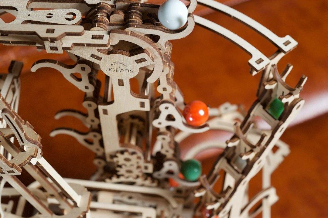 Marble Run Ball Track - mechaninis surinkimo modelis - fanera - 400 vienetų - Ugearsmodels