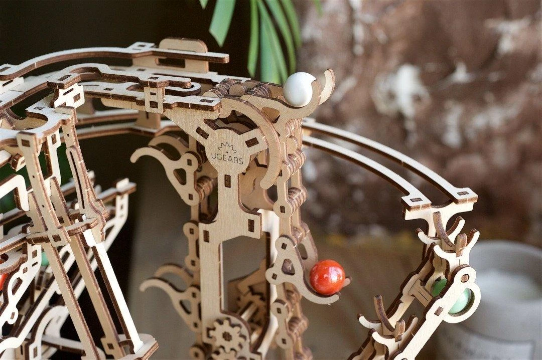 Marble Run Ball Track - mechaninis surinkimo modelis - fanera - 400 vienetų - Ugearsmodels