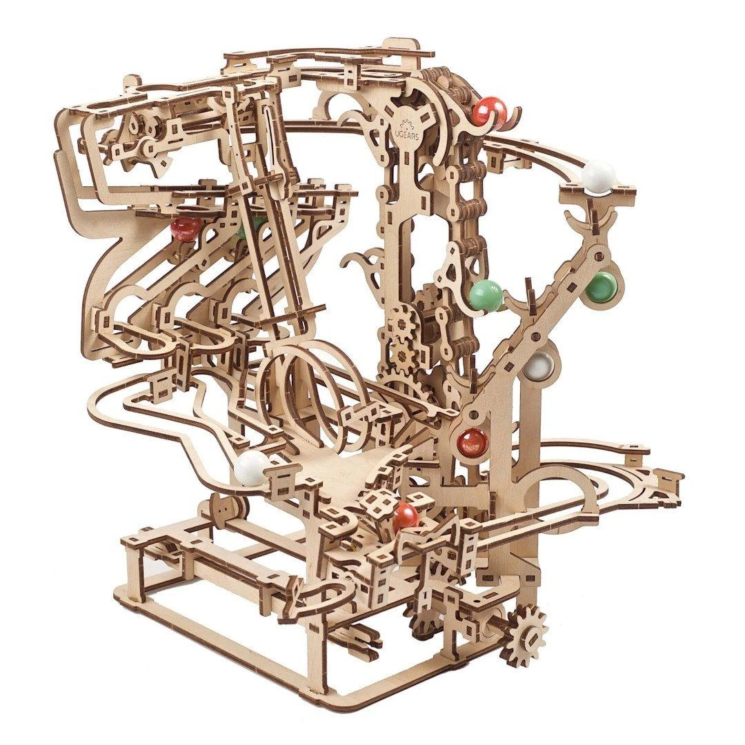 Marble Run Ball Track - mechaninis surinkimo modelis - fanera - 400 vienetų - Ugearsmodels