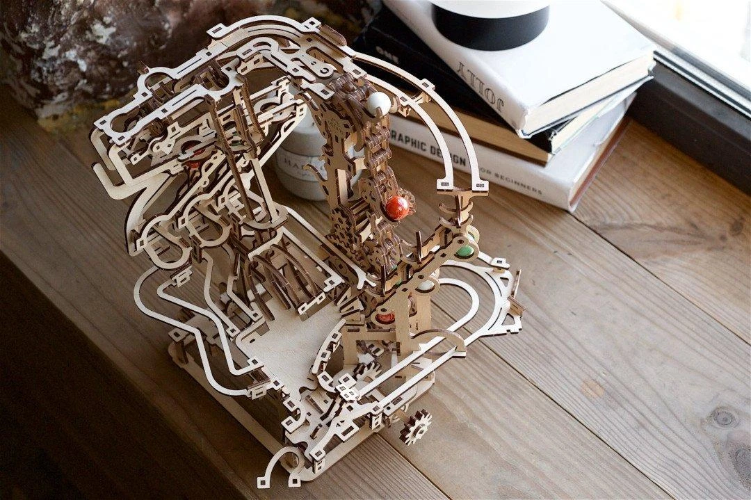 Marble Run Ball Track - mechaninis surinkimo modelis - fanera - 400 vienetų - Ugearsmodels
