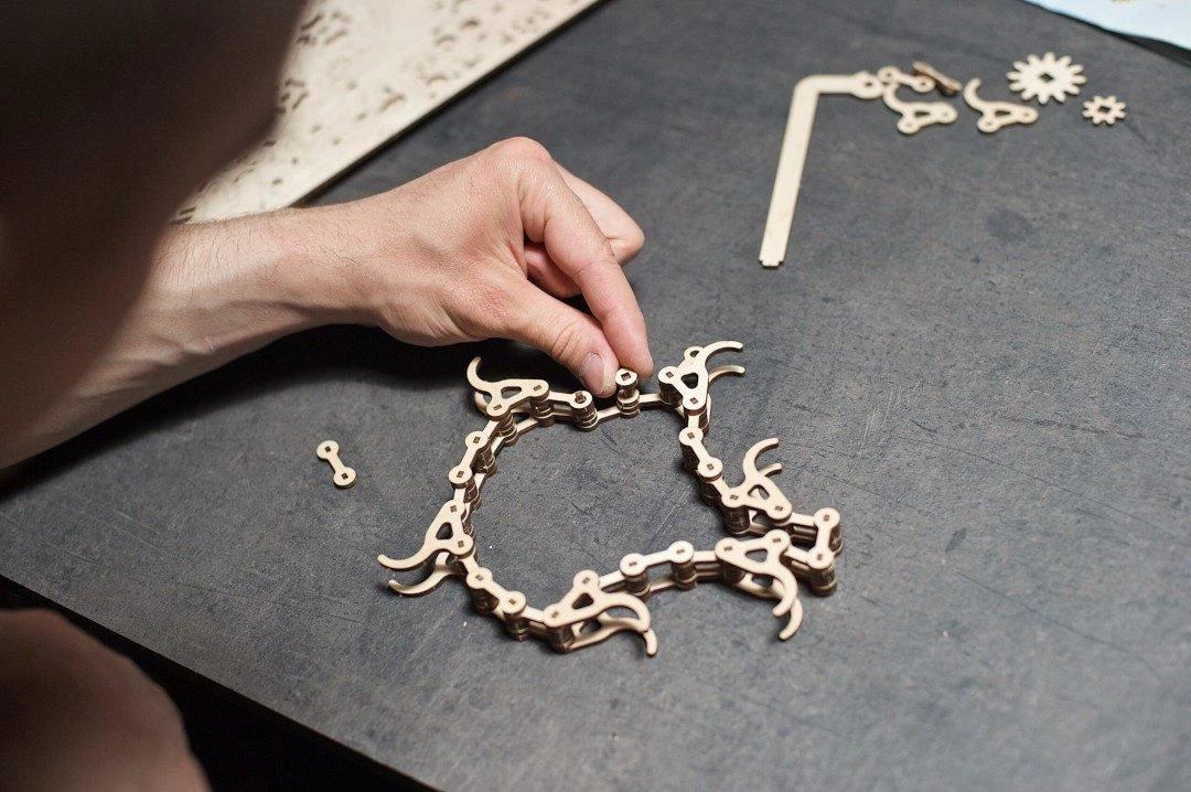 Marble Run Ball Track - mechaninis surinkimo modelis - fanera - 400 vienetų - Ugearsmodels