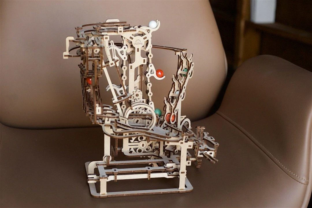 Marble Run Ball Track - mechaninis surinkimo modelis - fanera - 400 vienetų - Ugearsmodels