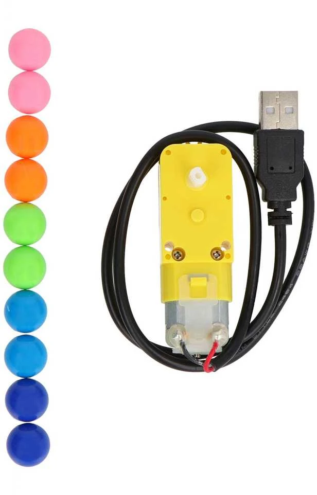 Marble Run varikliukas su USB laidu ir rutuliukais