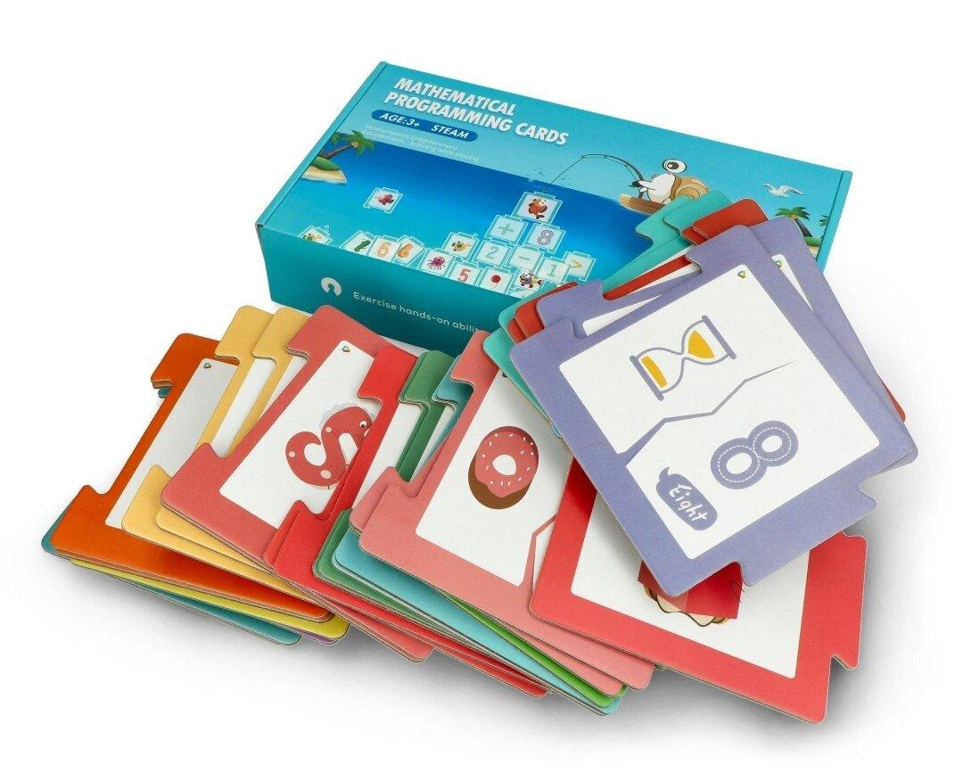 Matematinės programavimo kortelės Qobo Robobloq robotui