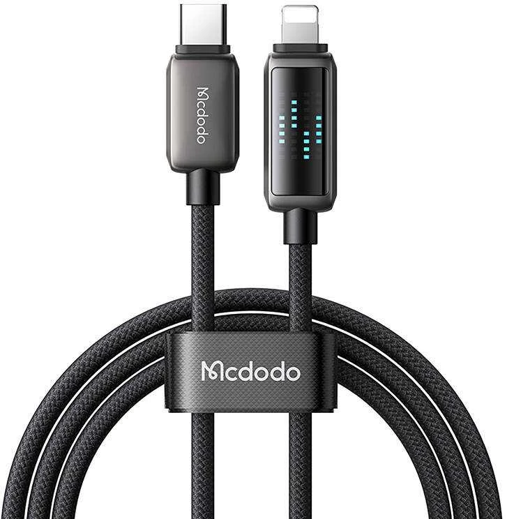 Mcdodo CA-2630 USB-C prie Lightning laidas, 36 W, LED ekranas, 1.2 m