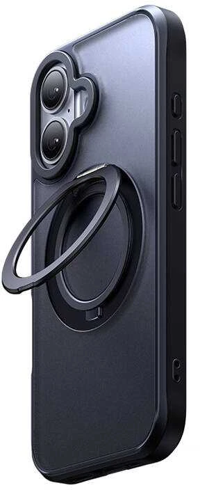 McDodo PC-4931 MagSafe dėklas, skirtas iPhone 16 Plus su stovu (juodas)