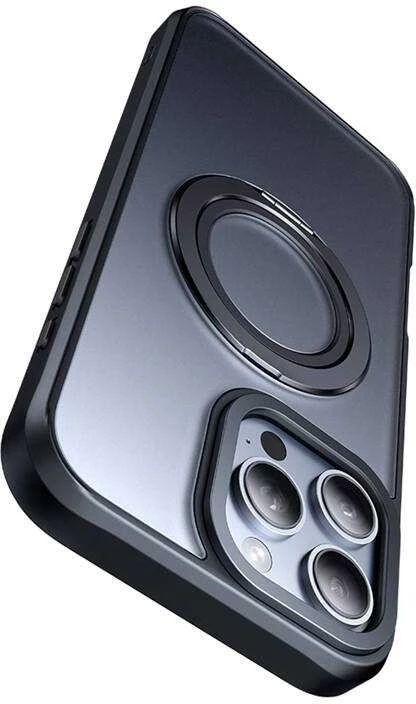 McDodo PC-4932 MagSafe dėklas iPhone 16 Pro su stovu (juodas)