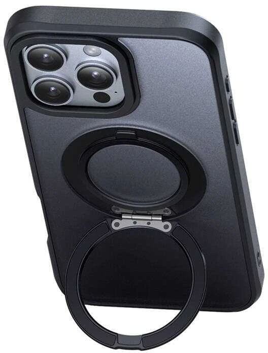 McDodo PC-4933 MagSafe dėklas skirtas iPhone 16 Pro Max su stovu (juodas)