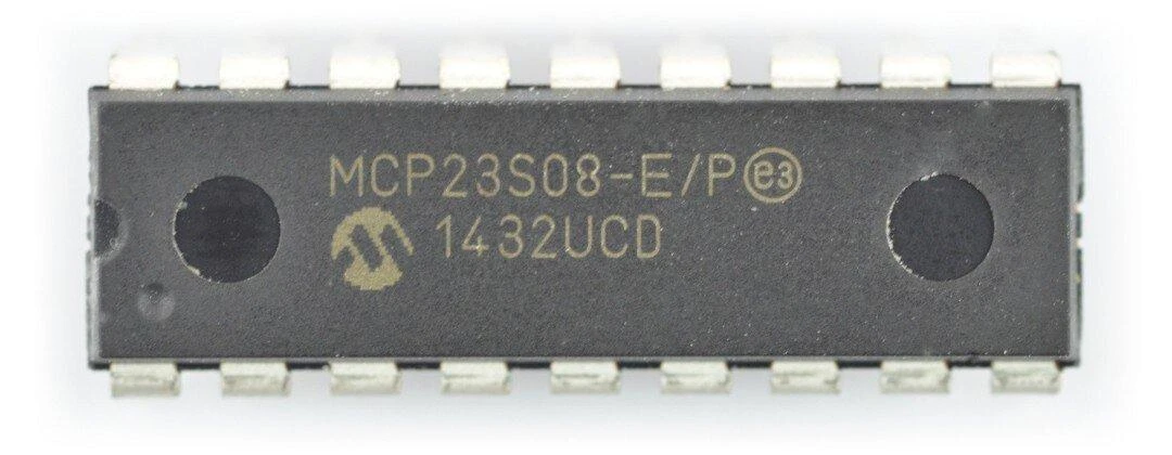 MCP23S08-E/P GPIO išplėtimo integrinis grandynas