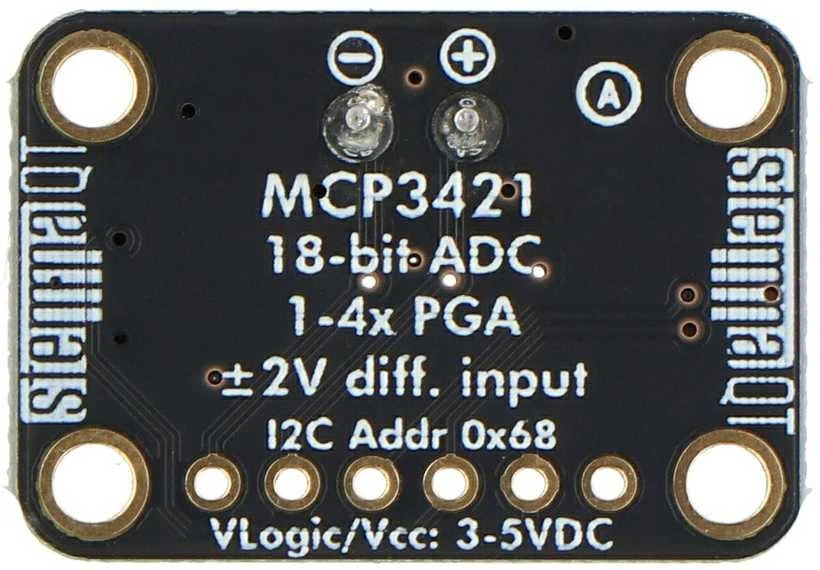 MCP3421 – 18 bitų 1 kanalo I2C ADC – STEMMA QT/Qwiic – Adafruit 5870