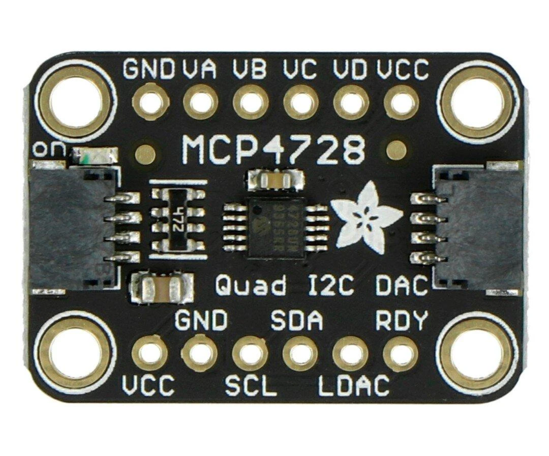 MCP4728 DAC I2C keitiklis, 4 kanalai + EEPROM, Adafruit 4470