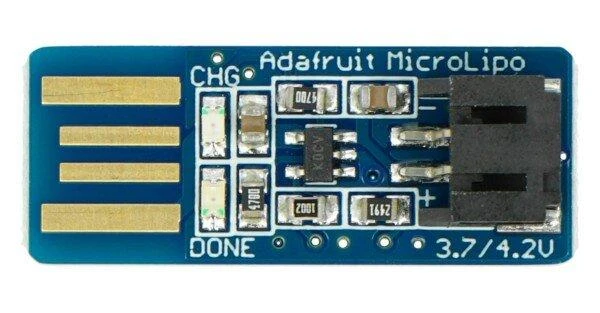 Adafruit MicroLipo įkroviklis su USB jungtimi