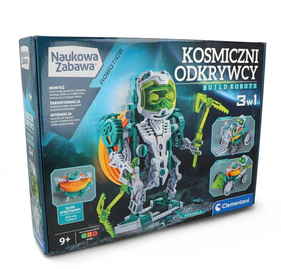 Mechanikos laboratorijos konstrukcijų rinkinys - Kosmoso tyrinėtojai - Kurkite robotus 3in1 - Clementoni 50873