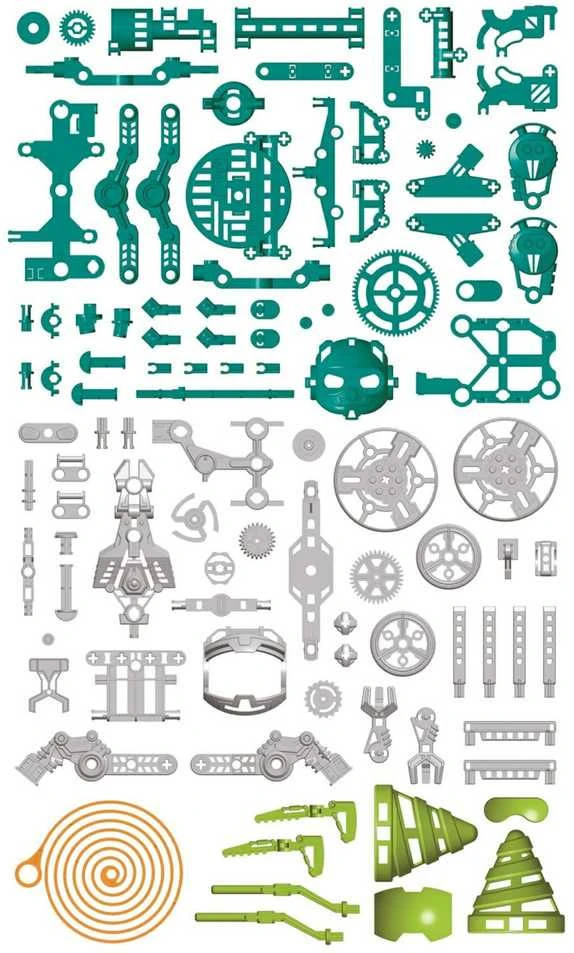 Mechanikos laboratorijos konstrukcijų rinkinys - Kosmoso tyrinėtojai - Kurkite robotus 3in1 - Clementoni 50873