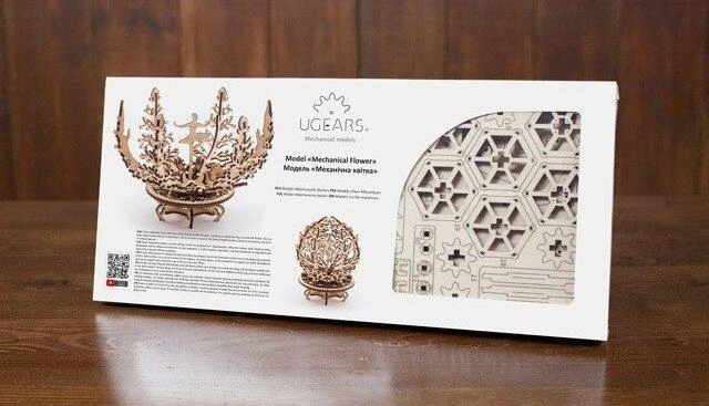 Mechaninė skrynia - gėlė - mechaninis surinkimo modelis - lukštas - 101 elementas - Ugearsmodels 70019