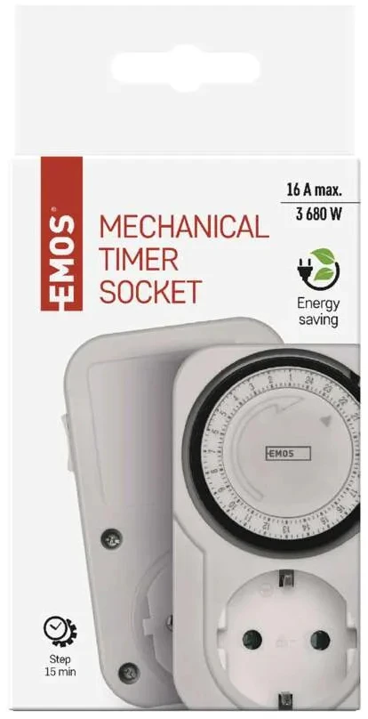 Mechaninis laikmatis TS-MD31, 230V AC, 16A, SCHUKO, EMOS